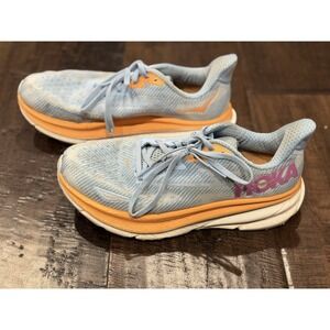 Hoka One One Clifton 9 Shoes Womens‎ 9B Blue Running Athletic Sneakers Trainers